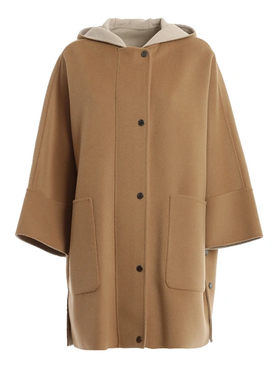 Weekend Max Mara Tremiti Reversible Coat In Beige