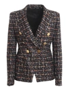 TAGLIATORE ALYCIA WOOL BLEND TWEED BLAZER