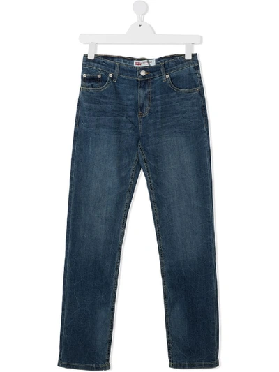 Levi's Teen Mid-rise Straight Jeans In Blue