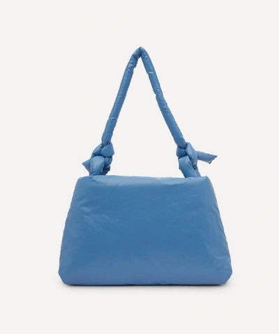 Kassl Editions Bag Lady Oil Light Nylon Shoulder Bag In Sky Blue