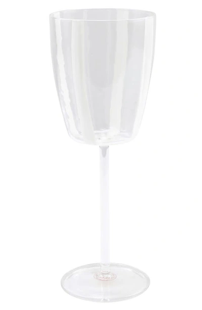Vietri Stripe White Wine Glass