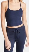 Beyond Yoga Spacedye Slim Racerback Cropped Tank Top In Nocturnal Navy In Nocturnal Navy