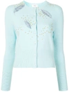 ONEFIFTEEN FEATHER EMBROIDERED SEQUIN DETAIL CARDIGAN