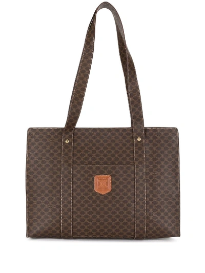 Pre-owned Celine  Macadam Tote In Brown