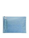 KENZO TIGER EMBROIDERED POUCH BAG