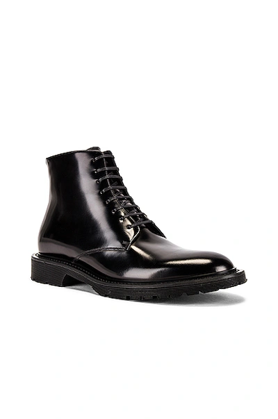 Saint Laurent Cesna 20 Lace Up Boot In Black