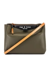 Rag & Bone Passenger Cross Body Leather Bag In Olive Night & Black