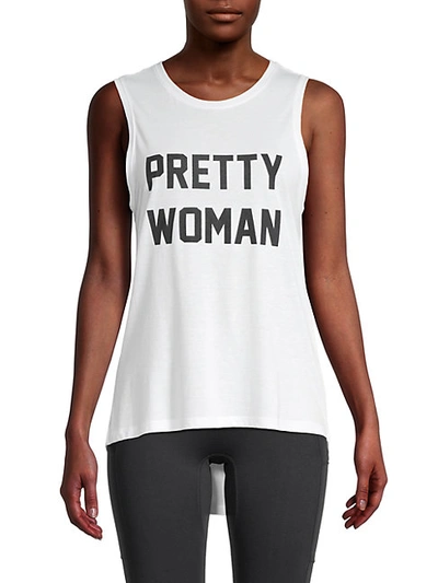 South Parade Pretty Woman Cotton-blend Muscle Tee In White
