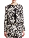 AKRIS PUNTO WOMEN'S BOXY LEOPARD PRINT JACKET,0400012488917