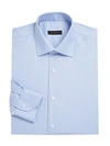 SAKS FIFTH AVENUE COLLECTION TEXTURED HOODSTOOTH DRESS SHIRT,0400012500030