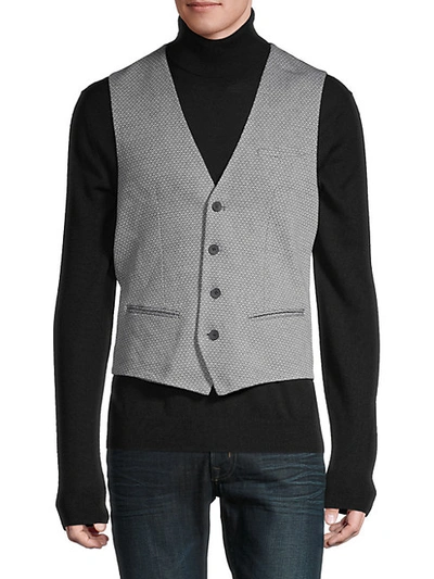 Antony Morato Geometric-print Cotton Vest In Deep