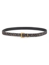 SAINT LAURENT MONOGRAM LEOPARD-PRINT LEATHER BELT,400012785464