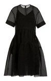 VICTORIA VICTORIA BECKHAM ORGANZA-LAYERED MIDI DRESS,812611