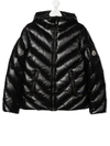 MONCLER CHEVRON-QUILTED HOODED COAT