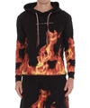 Ihs "flames" Cotton Sweatshirt Hoodie In Black
