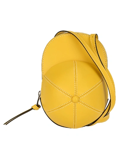 Jw Anderson Yellow Nano Cap Leather Shoulder Bag