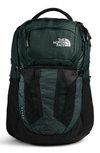 The North Face Recon Backpack In Scarab Green/ Black