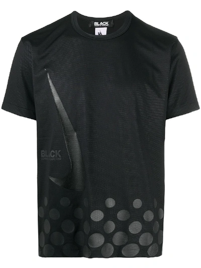 Black Comme Des Garçons X Nike Logo印花t恤 In Black