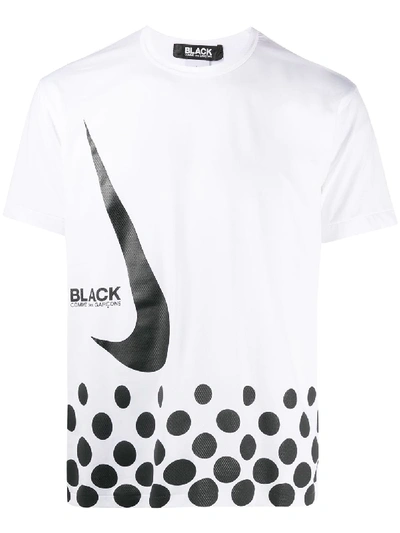 Black Comme Des Garçons X Nike Logo-print T-shirt In White