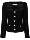 ALESSANDRA RICH SQUARE-NECK BLAZER JACKET