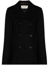 SAINT LAURENT DOUBLE-BREASTED WOOL PEACOAT