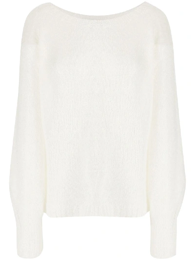 8pm Boat Neck Jumper In White