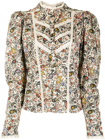 Isabel Marant Étoile Reign Paisley-print Blouse In Neutrals