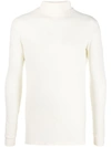 Raf Simons White Archive Redux 'r' Embroidery Turtleneck In White