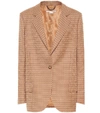 Stella Mccartney Abstract Pattern Single-breasted Blazer In Brown