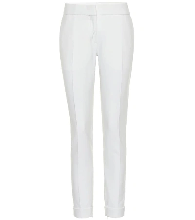 Tom Ford Stretch-wool Slim Trousers In White