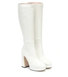 GUCCI LEATHER KNEE-HIGH PLATFORM BOOTS,P00488745