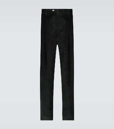 King And Tuckfield Tapered Pleated Pants In Green