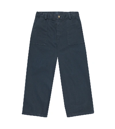 Morley Kids' Major Cotton Trousers In Blue