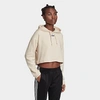 ADIDAS ORIGINALS ADIDAS WOMEN'S ORIGINALS R.Y.V. CROPPED HOODIE,5624387