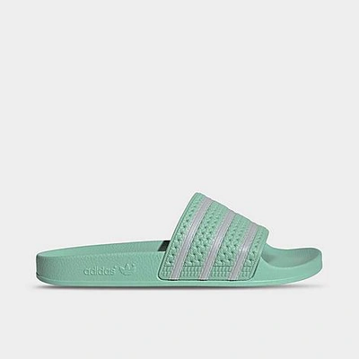 Adidas Originals Adidas Men's Originals Adilette Print Slide Sandals In Mint/white