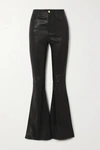 FRAME LE HIGH FLARE LEATHER FLARED PANTS