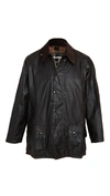 Barbour Ashby Wax Jacket In Green