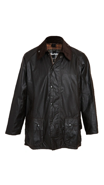 Barbour Beaufort Water Resistant Waxed Cotton Jacket In Rustic