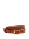 Givenchy Calfskin Leather Belt W/ Double-g Logo Buckle In Brown