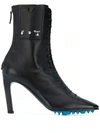 Off-white Off White Off White Leather Heel Boots In Black