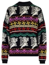 Msgm Intarsia Wool Jumper In Black