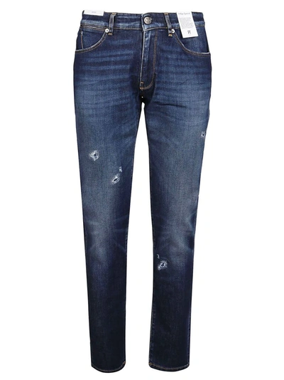 Pt05 Jeans Slim Vintage Blu In Medium Wash