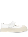 Marni Pablo Mary Jane Nappa Leather Sneakers In White