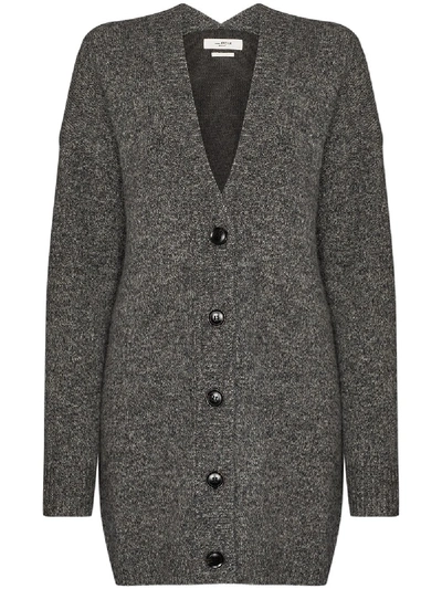 Isabel Marant Étoile Moana Mélange Knit Cardigan In Grey