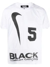 BLACK COMME DES GARÇONS X NIKE LOGO-PRINT T-SHIRT