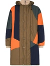 AHLUWALIA PANELLED QUILTED COAT