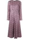 Goen J Floral-print Flared Panel Midi Dress In Pink
