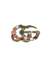 GUCCI 2019 EMBELLISHED GG DOUBLE RING