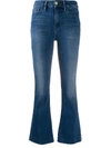 FRAME CROPPED BOOTCUT JEANS