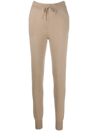 Loulou Maddalena Cashmere Track Trousers In Neutrals